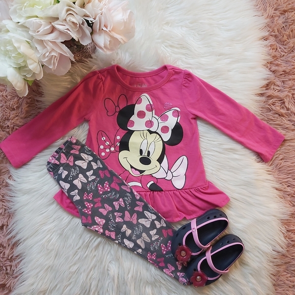 Disney Other - 5/$20 2T Minnie Mouse Disney Pink Long Sleeve